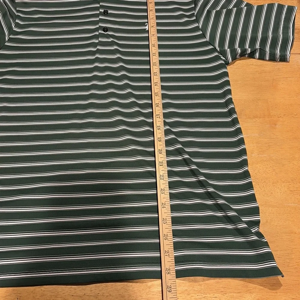 ADIDAS GOLF Green Polo Medium Climalite Three Stripes Polo With Club Logo